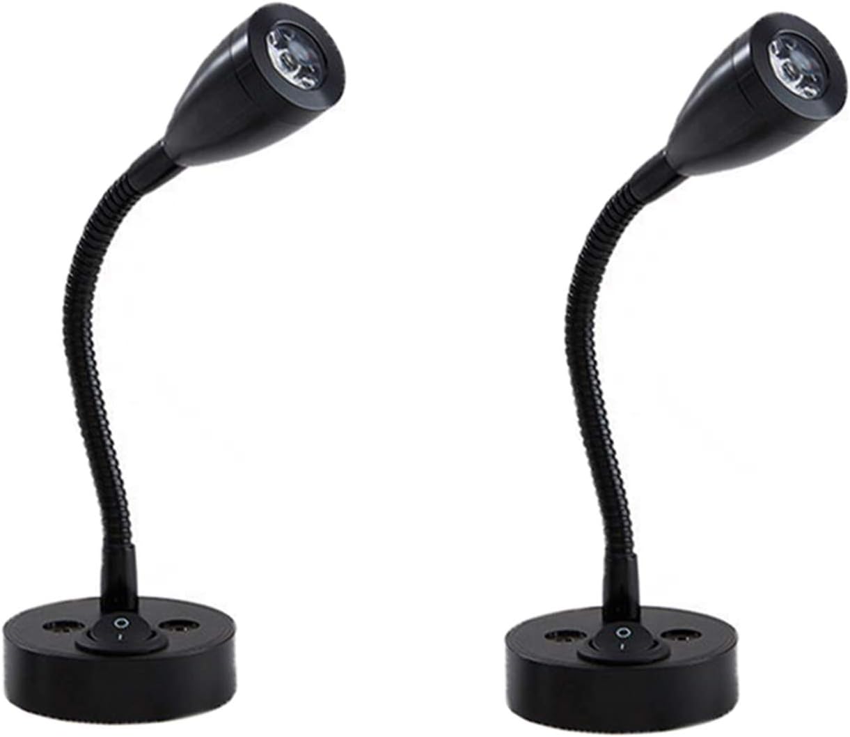 Lampka do czytania LED 12V (2 szt.) - Regulowany reflektor do kamperów i przyczep kempingowych, białe światło 6000K, ekonomiczny i funkcjonalny