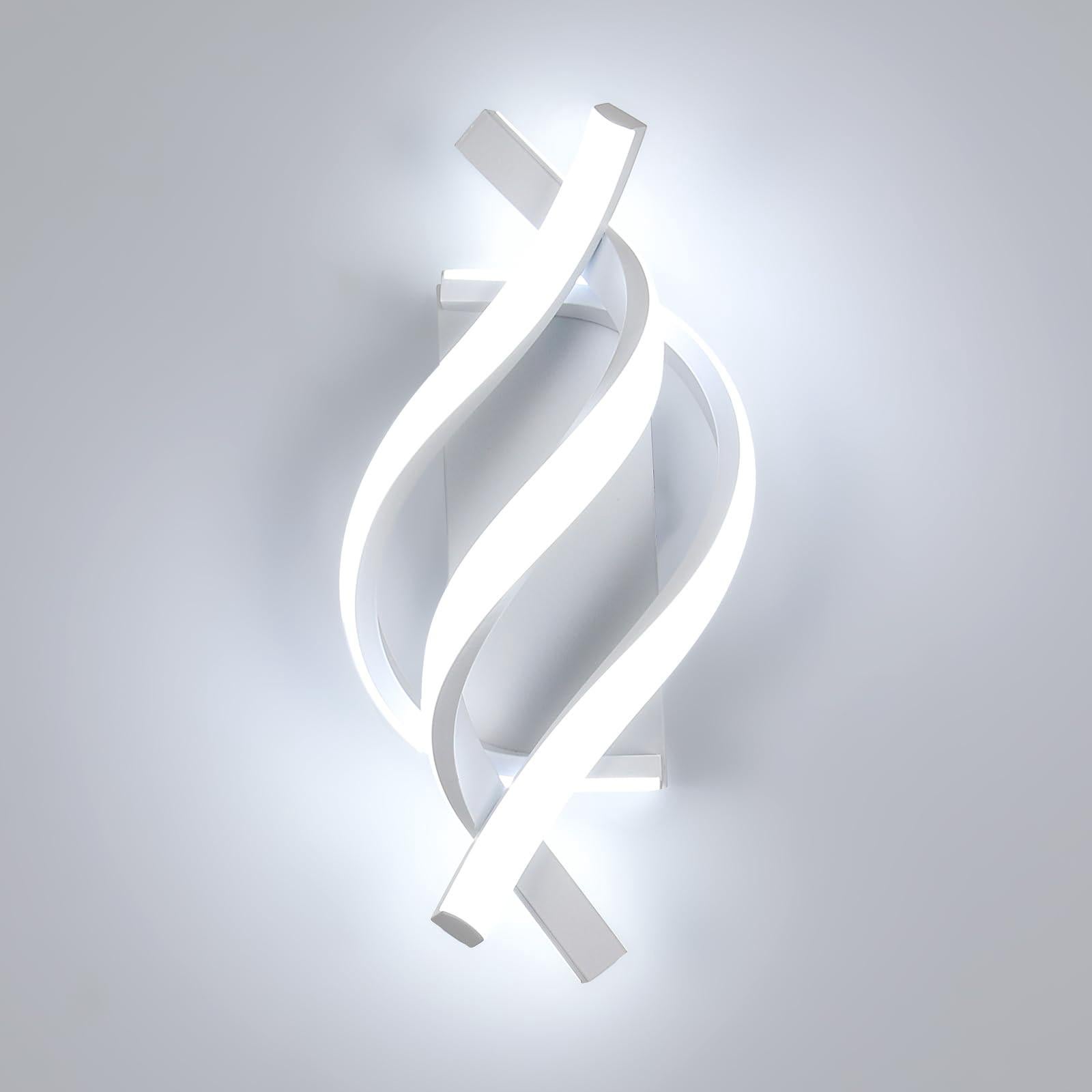Nowoczesna lampa ścienna LED, 22W, 2500lm, biała, do sypialni, salonu i przedpokoju
