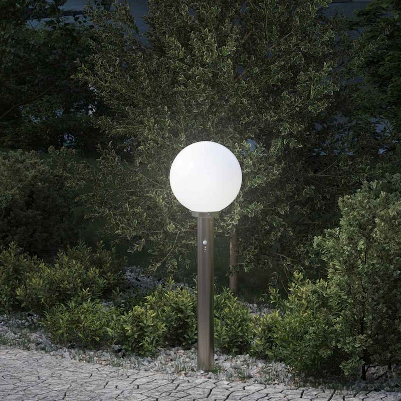 Słupek oświetleniowy z czujnikiem 80 cm Stal nierdzewna IP44 vidaXL