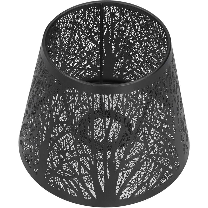 Abat-jour Eosnow z kutego żelaza, rzeźbione w kształt leśnego drzewa E27, mini abat-jour do lampy stołowej do sypialni, nocnej lampki DecorBlack