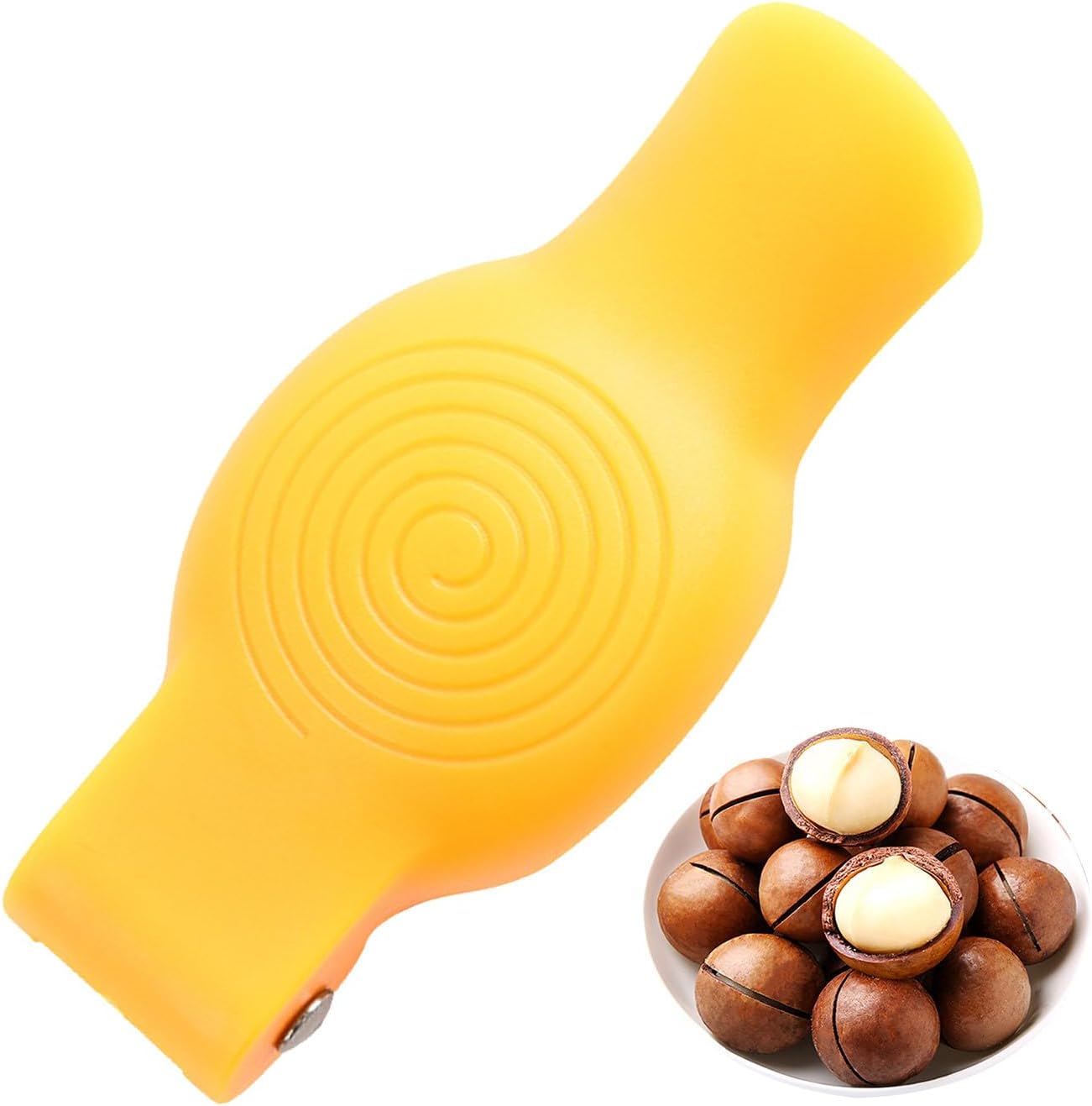 Otwieracz do orzechów Yellow Chestnut, narzędzie do łupania i wyciągania orzechów, narzędzie do otwierania orzechów – do domu, na kemping, w podróż, n