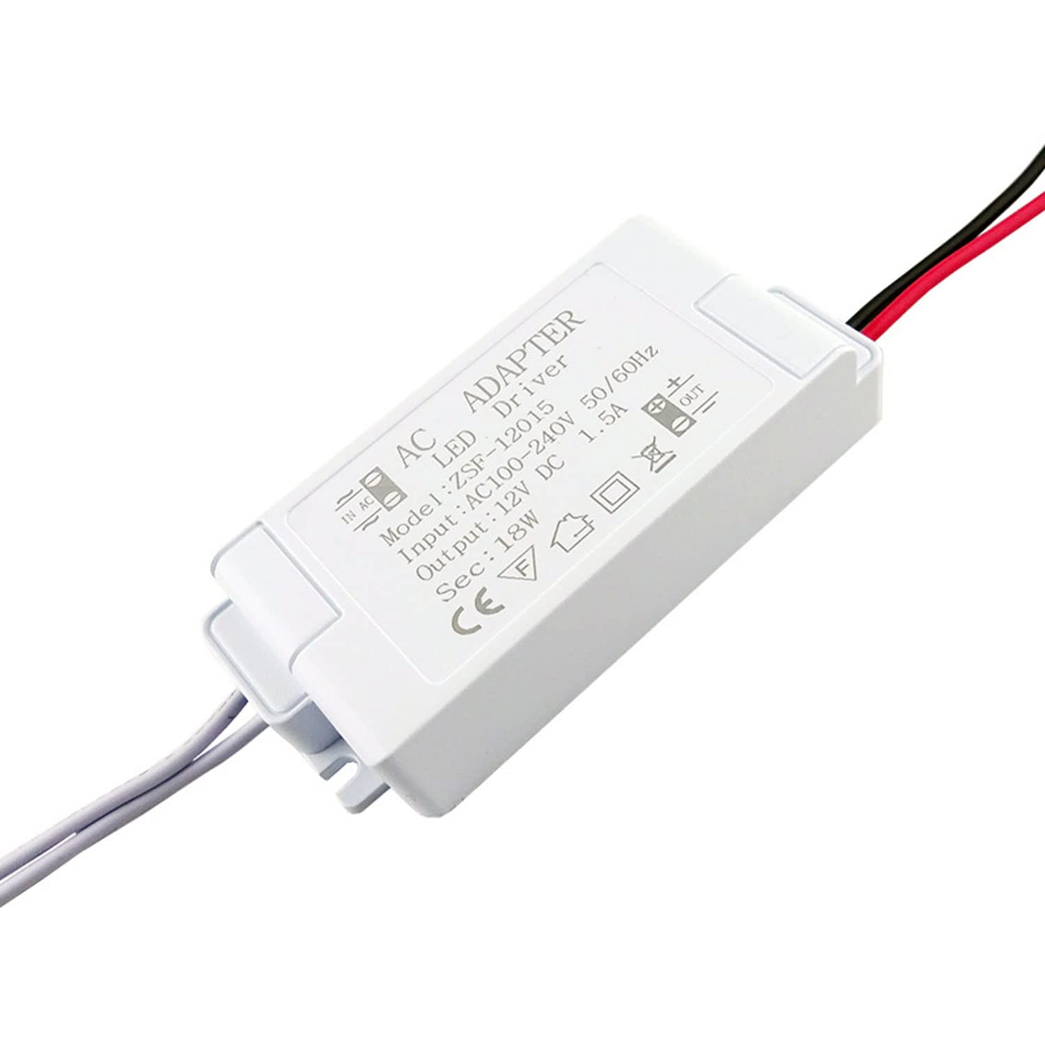Transformator LED 12 V (18 W), zasilacz LED 1,25 A z 230 V do 12 V DC, zasilacz impulsowy o stałym napięciu do lamp LED G4, MR11, MR16, GU5.3