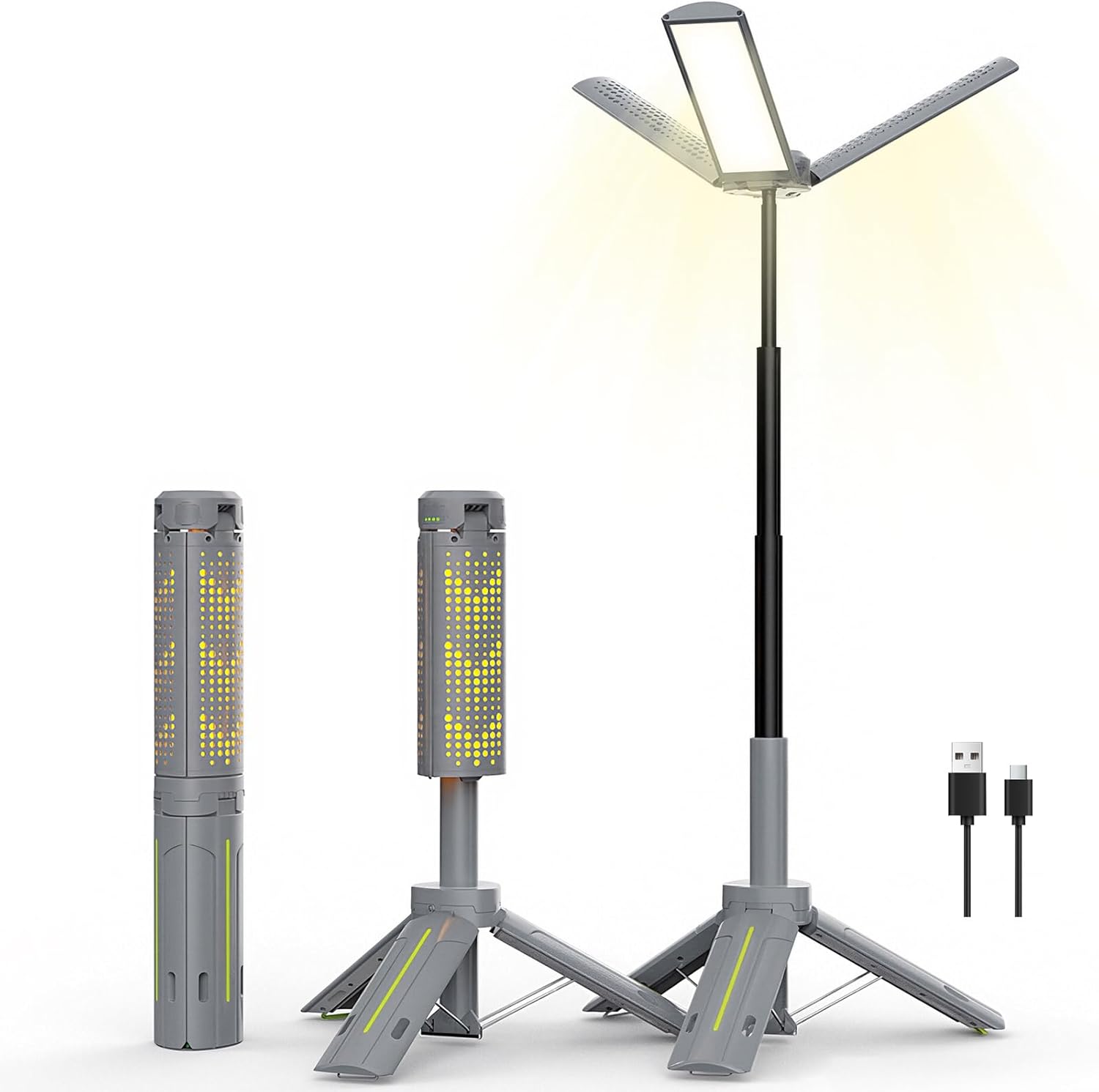 Przenośna lampa robocza LED do użytku na zewnątrz, oświetlenia garażu, w przypadku przerw w dostawie prądu i innych sytuacji.