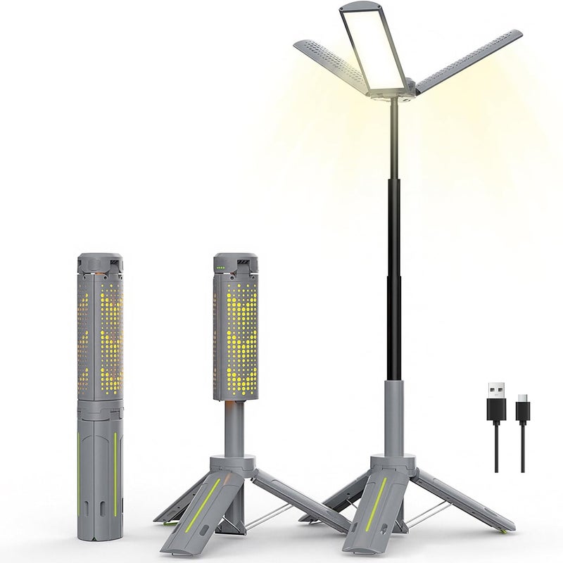Przenośna lampa robocza LED do użytku na zewnątrz, oświetlenia garażu, w przypadku przerw w dostawie prądu i innych sytuacji.