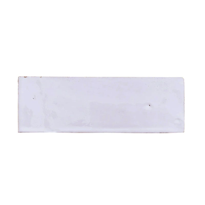 Płytki Zellige bejmat 15×5 cm – marokańskie płytki w kolorze białym – 1 m² – płytki ścienne/podłogowe.