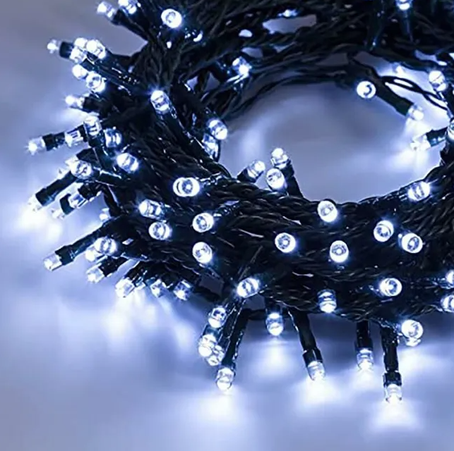 Girlanda LED 220V 18M 180LED IP44, 8 Trybów - Biały Zimny - SILA