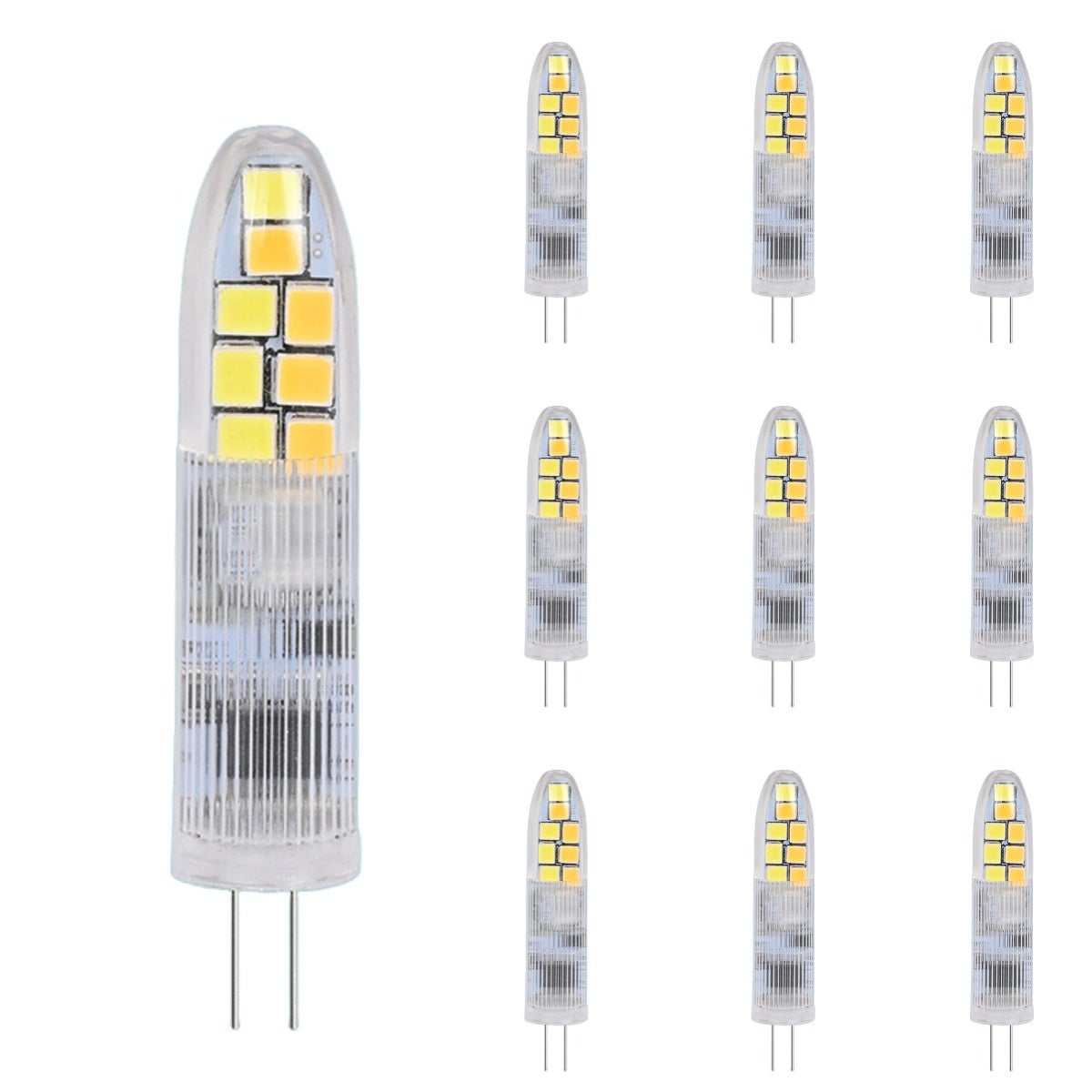 Koraliki LED G4, szpilki LED, niskie napięcie, 220 V 3 W, żarówka kryształowa, źródło światła o dużej jasności, światło białe. (10 sztuk)