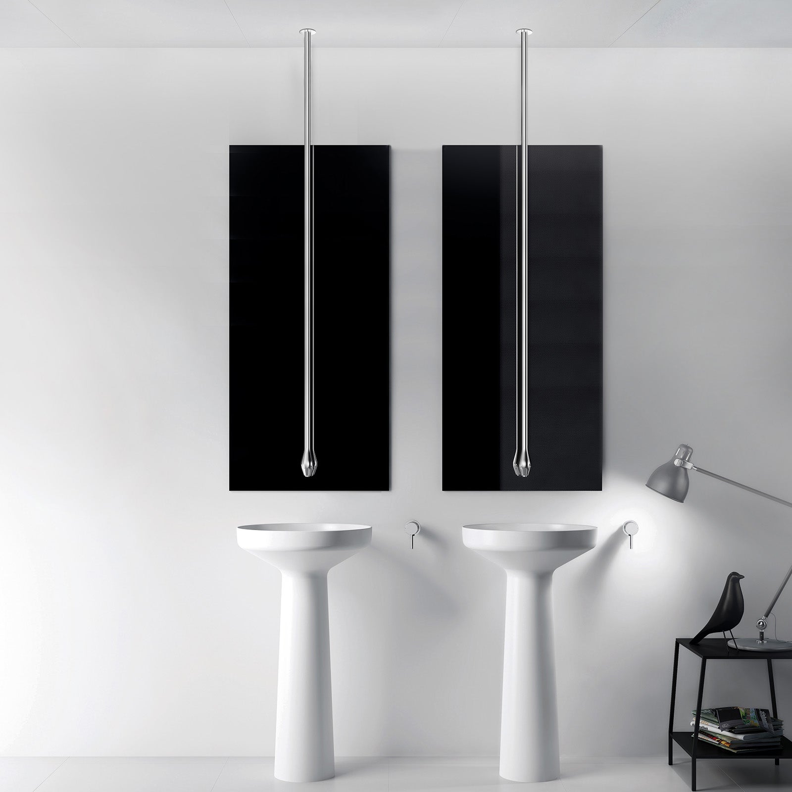 Bernstein Bateria umywalkowa sufitowa bateria wisząca DROP 135 chrom + korpus podtynkowy
