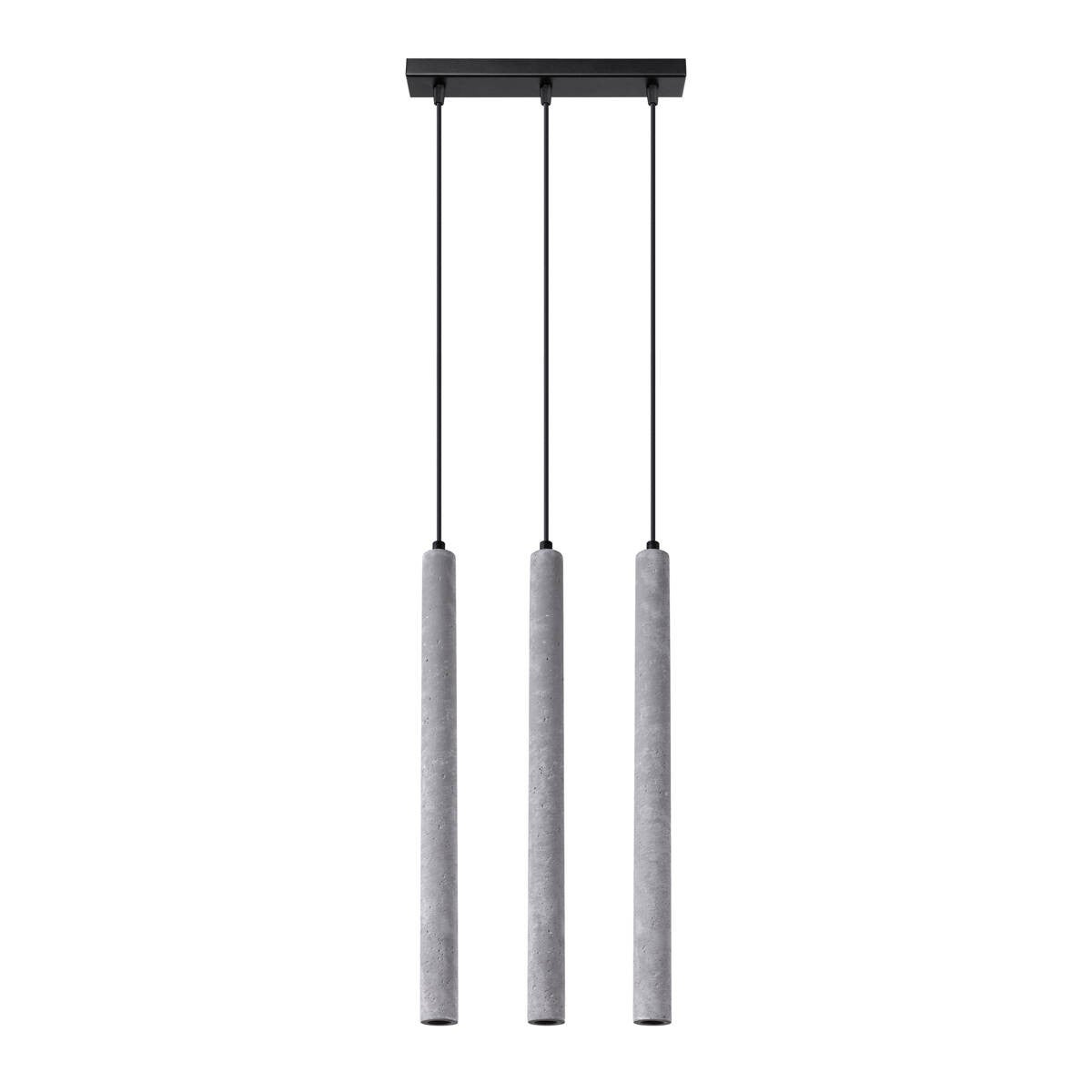 Lampa wisząca szara betonowa tuba potrójna PASTELO 3xG9 8W SL.1272 Sollux Lighting
