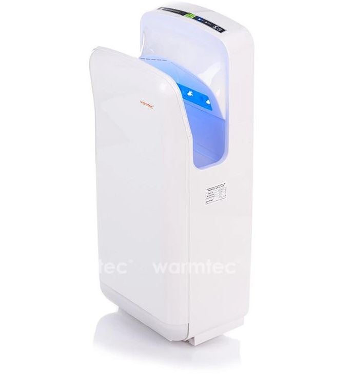 Suszarka do rąk automatyczna kieszeniowa bezdotykowa 1650W IPX4 HEPA biała Warmtec JetFlow