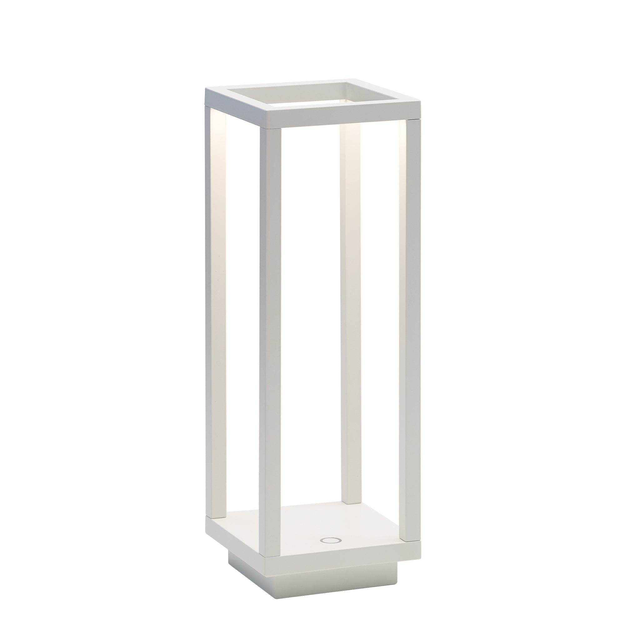 Strona główna Biała lampa stołowa LED 2,2 W zasilana bateryjnie IP54 Szafran 3000 K Maksymalna moc 12 godz w aluminium