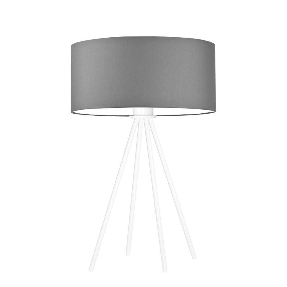 Lampka nocna na biurko lampa biurkowa LED z abażurem walec 30cm SOLARIS