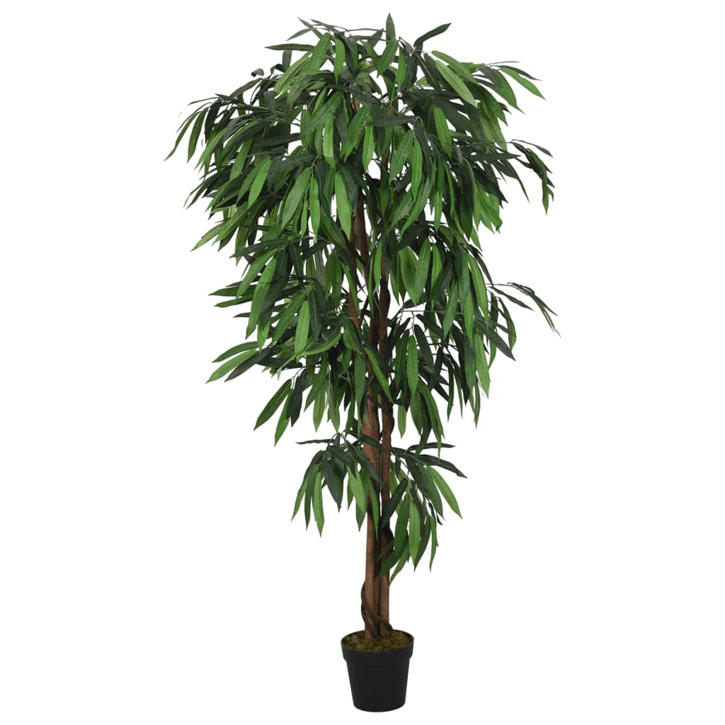 Sztuczne drzewko mango, 900 liści, 180 cm, zielone vidaXL