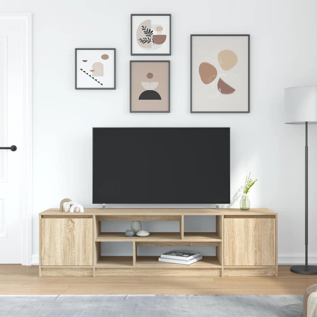 Szafka RTV Sonoma Oak 188,5x41x50 cm Drewno klejone