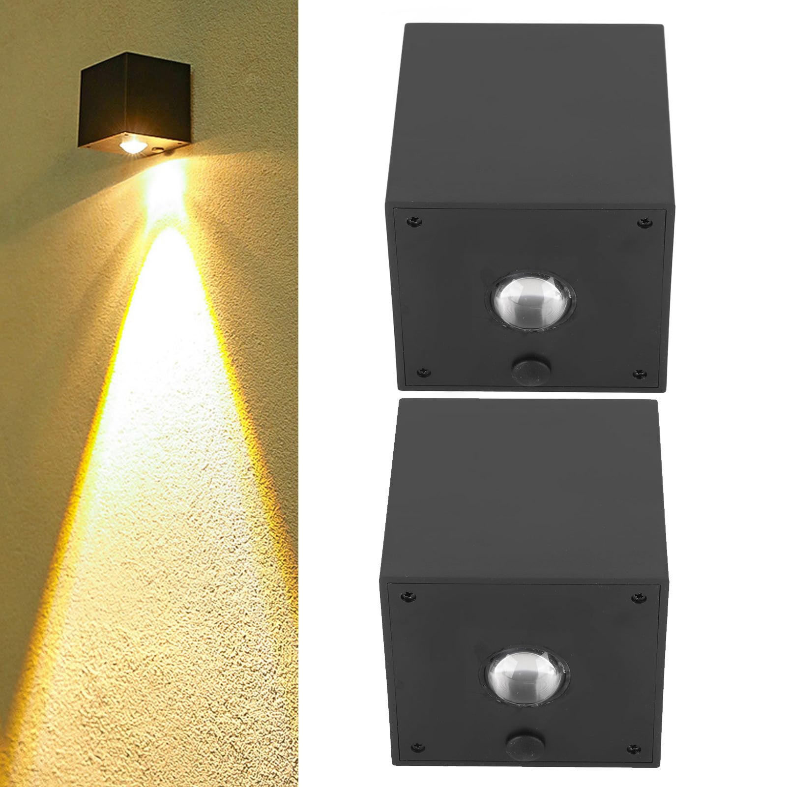 Zestaw lamp solarnych na werandę wodoodporne elastyczne i z możliwością regulacji kąta montażu wielofunkcyjne kinkiety solarne do dziedzińców ogrodów