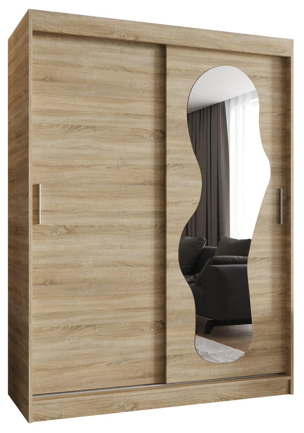 Szafa przesuwna garderoba ULTRA 150 x 62 x 200 cm Sonoma