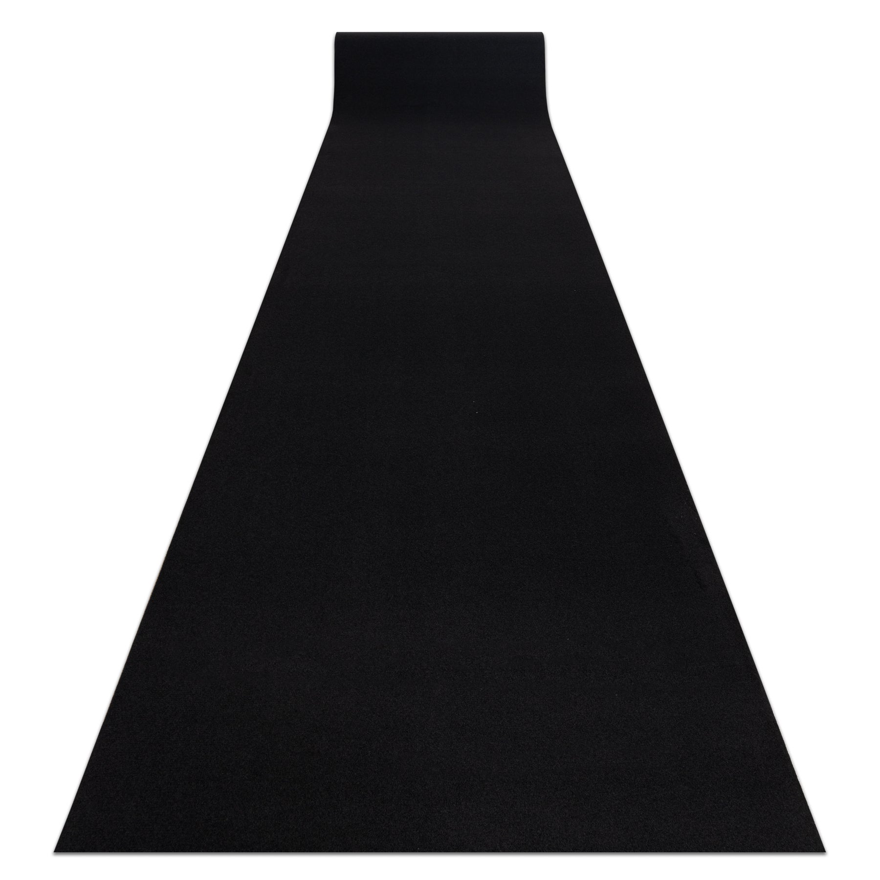 Chodnik RUMBA podgumowany, jednokolorowy czarny 60 cm 60x590 cm