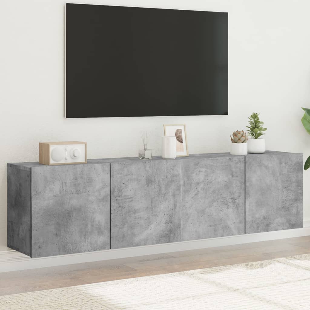 Ścienne szafki TV, 2 szt. szarość betonu 80x30x41 cm vidaXL