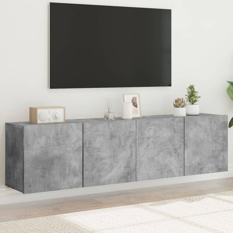 Ścienne szafki TV, 2 szt. szarość betonu 80x30x41 cm vidaXL