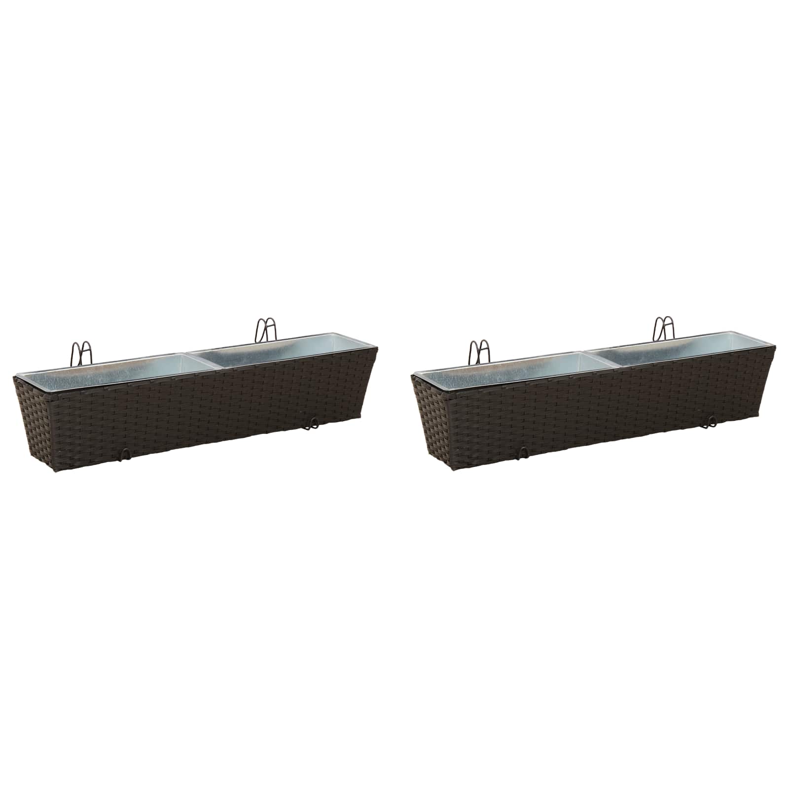 Balustrada 2 pcs 80 x 17 x 17 cm Metal