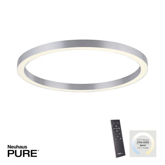 Lampa sufitowa ledowa srebrna PURE-LINES LED 42W Paul Neuhaus 6306-95