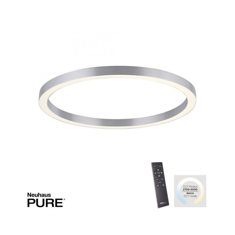 Lampa sufitowa ledowa srebrna PURE-LINES LED 42W Paul Neuhaus 6306-95