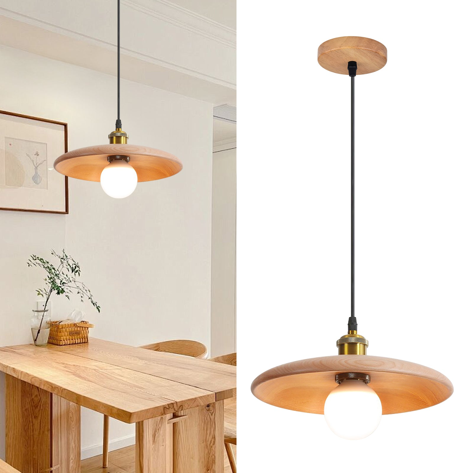 Lampa wisząca 35 cm, żyrandol vintage, plafon retro, lampka nocna, oprawa oświetleniowa na wyspę kuchenną, do jadalni, sypialni (bez żarówki)