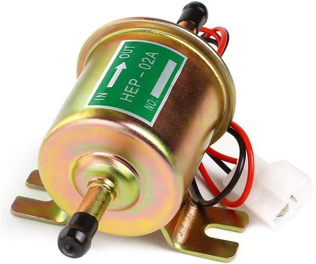Pompa paliwa elektryczna 12 V (4-7 PSI), uniwersalna pompa benzynowa, HEP-02A, odpowiednia do benzyny i oleju napędowego, kompatybilna ze wszystkimi