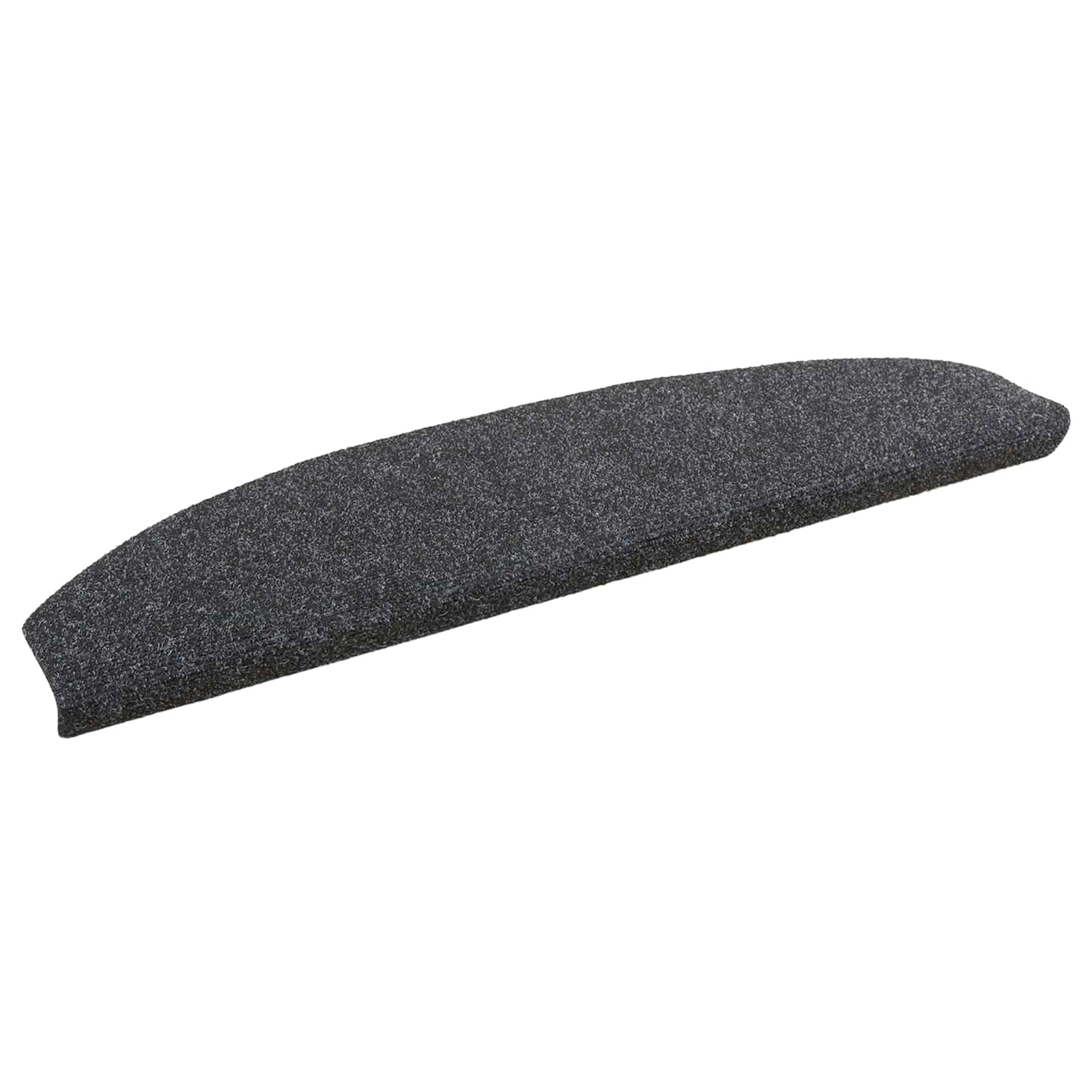 Samoprzylepne maty na schody Półokrąg 15 pcs ciemnoszary vidaXL