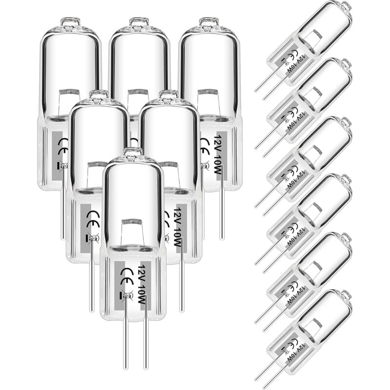 Opakowanie 12 żarówek halogenowych G4 10W 12V