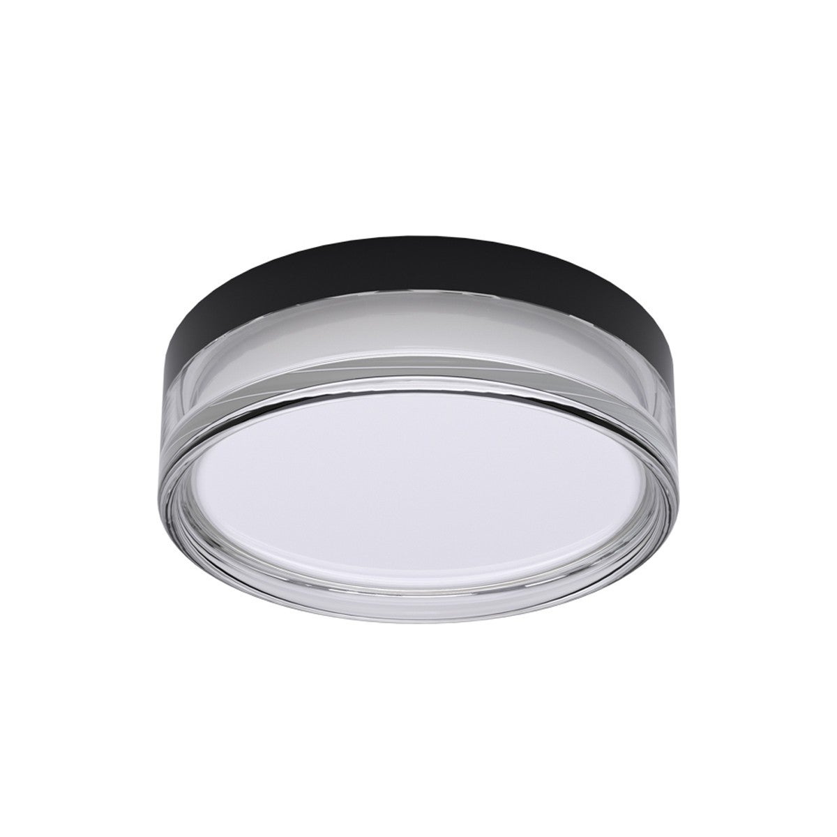 Plafon nowoczesny czarno-przezroczysty okrągły 30cm LED 24W Rilta Italux