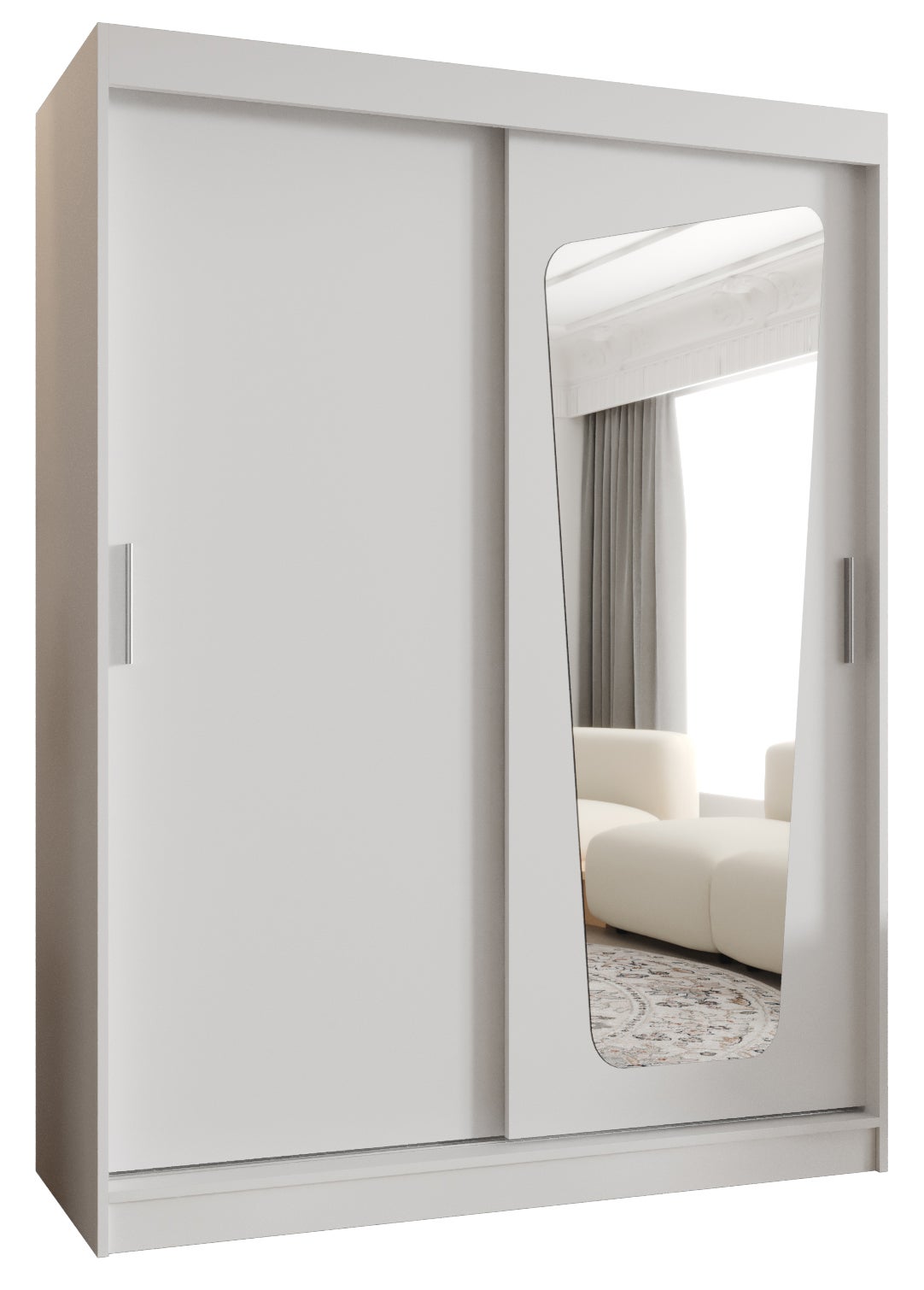 Szafa przesuwna garderoba MOKA 150 x 62 x 200 cm Biały