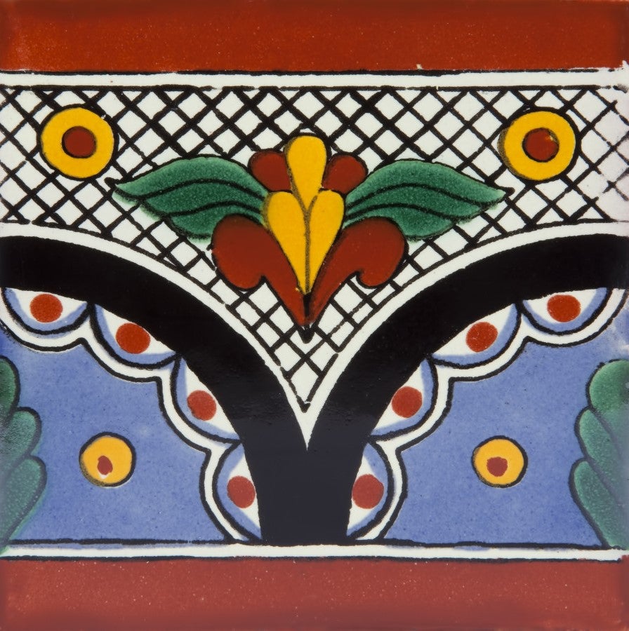 Meksykańskie płytki ceramiczne Rita – 30 unikalnych dekoracyjnych płytek ściennych z motywami 10,5x10,5 cm do łazienki, prysznica, kuchni