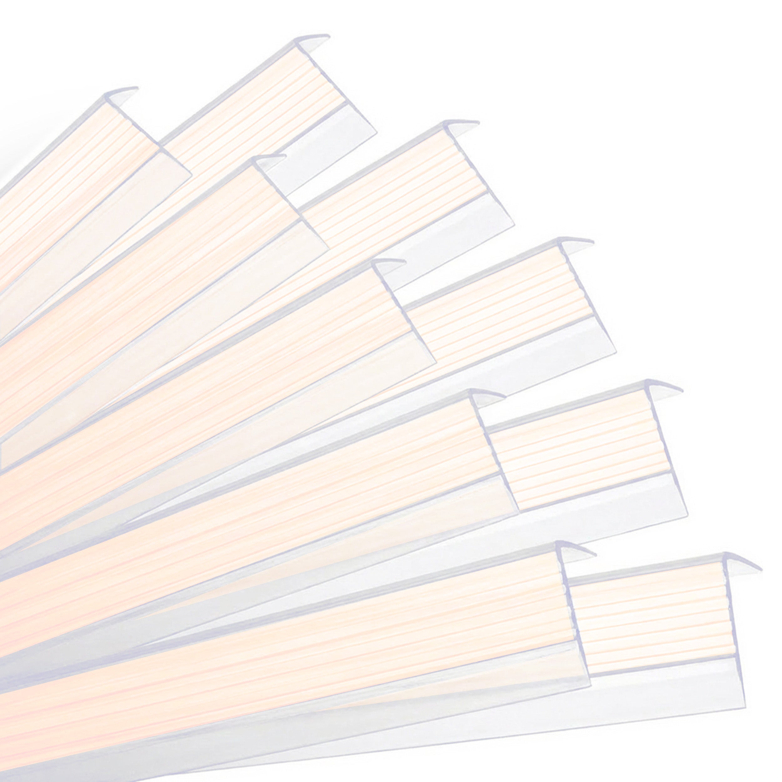 10x Profil schodowy PVC 40x25 mm - samoprzylepny, antypoślizgowy, 100 cm, transparentny