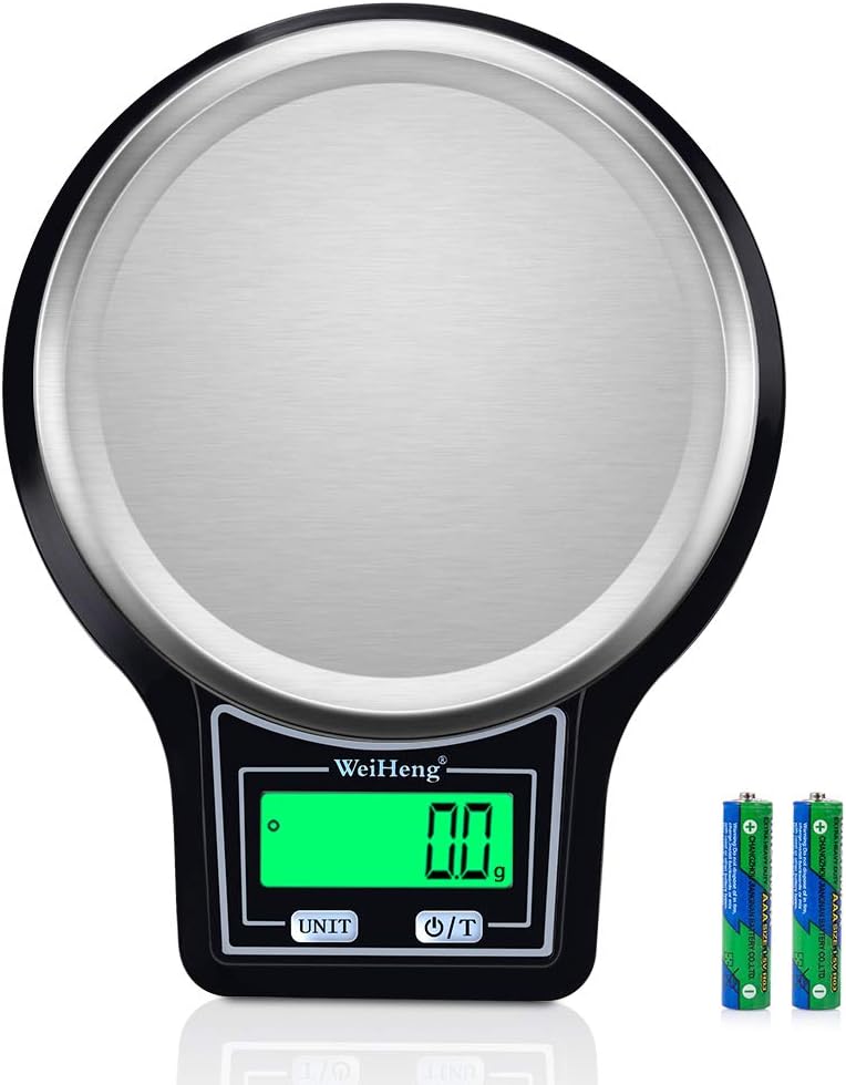 Waga kuchenna 5 kg / 0,1 g, wysoka precyzja wagi elektronicznej, wielofunkcyjna platforma ze stali nierdzewnej, ekran LCD, dokładność do 0,1