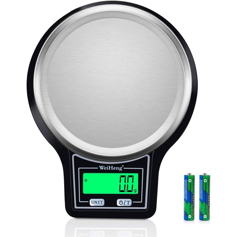 Waga kuchenna 5 kg / 0,1 g, wysoka precyzja wagi elektronicznej, wielofunkcyjna platforma ze stali nierdzewnej, ekran LCD, dokładność do 0,1