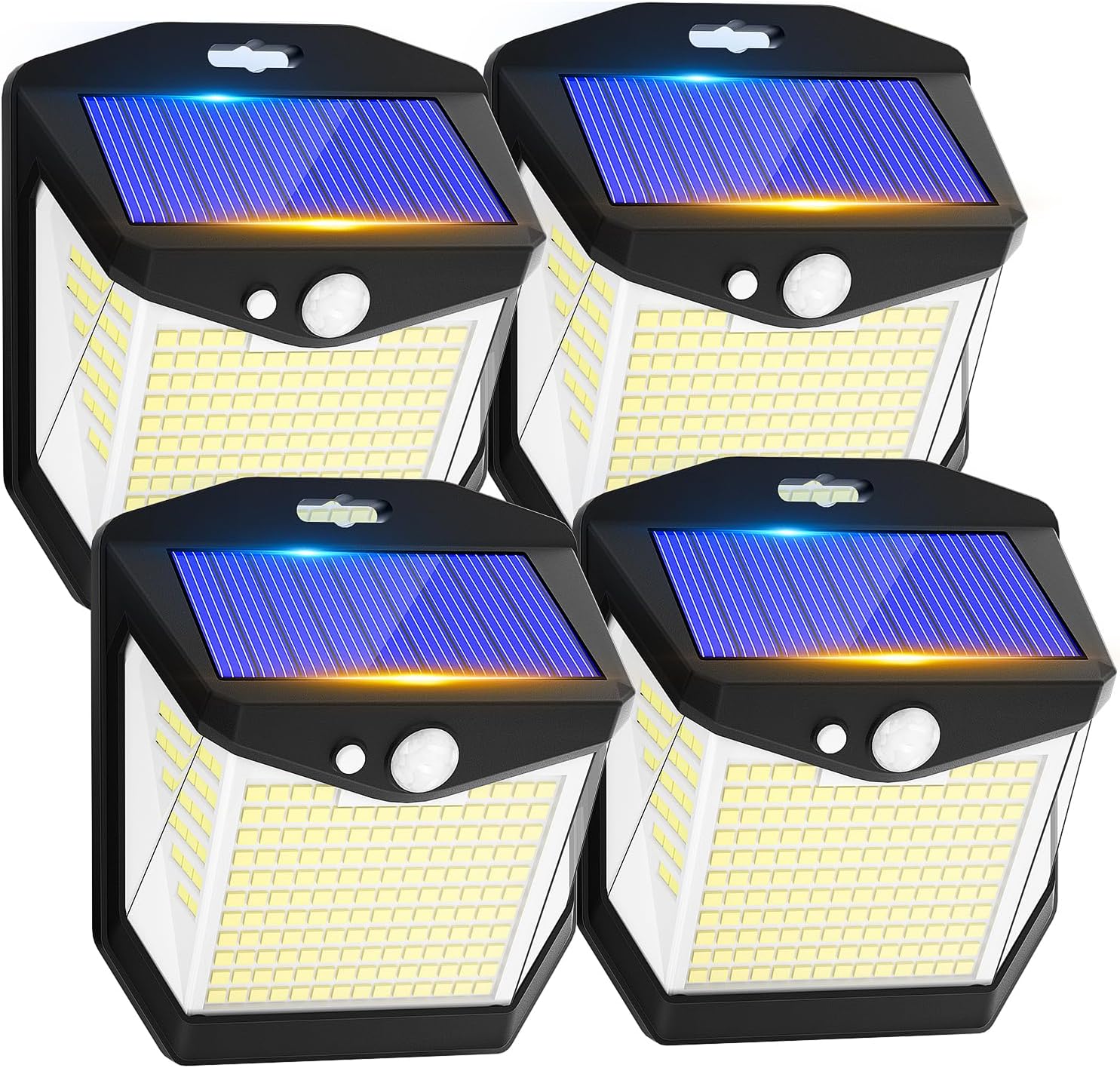 Zewnętrzna lampa solarna z czujnikiem ruchu diod LED wodoszczelność oświetlenie bezprzewodowa lampa bezpieczeństwa zewnętrzny kinkiet ogrodu zestaw