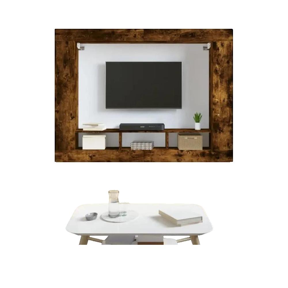 Mebel TV vidaXL z drewna inżynieryjnego Brązowy 152x22x113 cm nowoczesny design