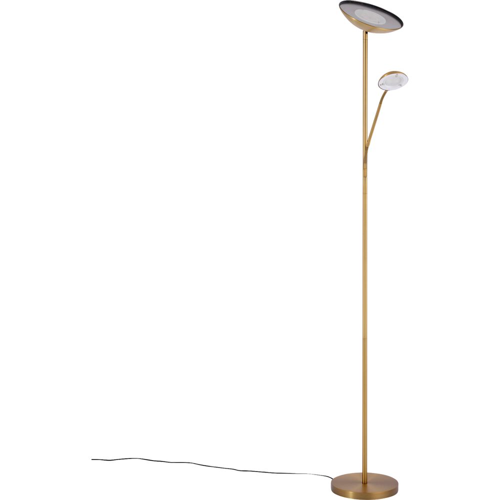 Lampa stojąca podłogowa glamour złota z lampką do czytania LED 24W ZENITH Lucide