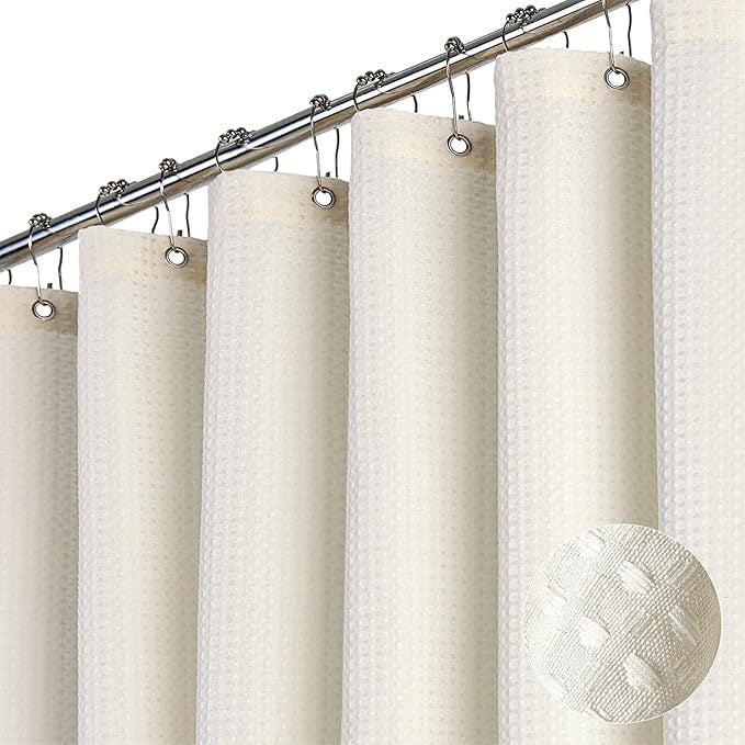 Duschvorhang – 180 x 180 cm (inkl. 12 Kunststoffhaken) – Beige
