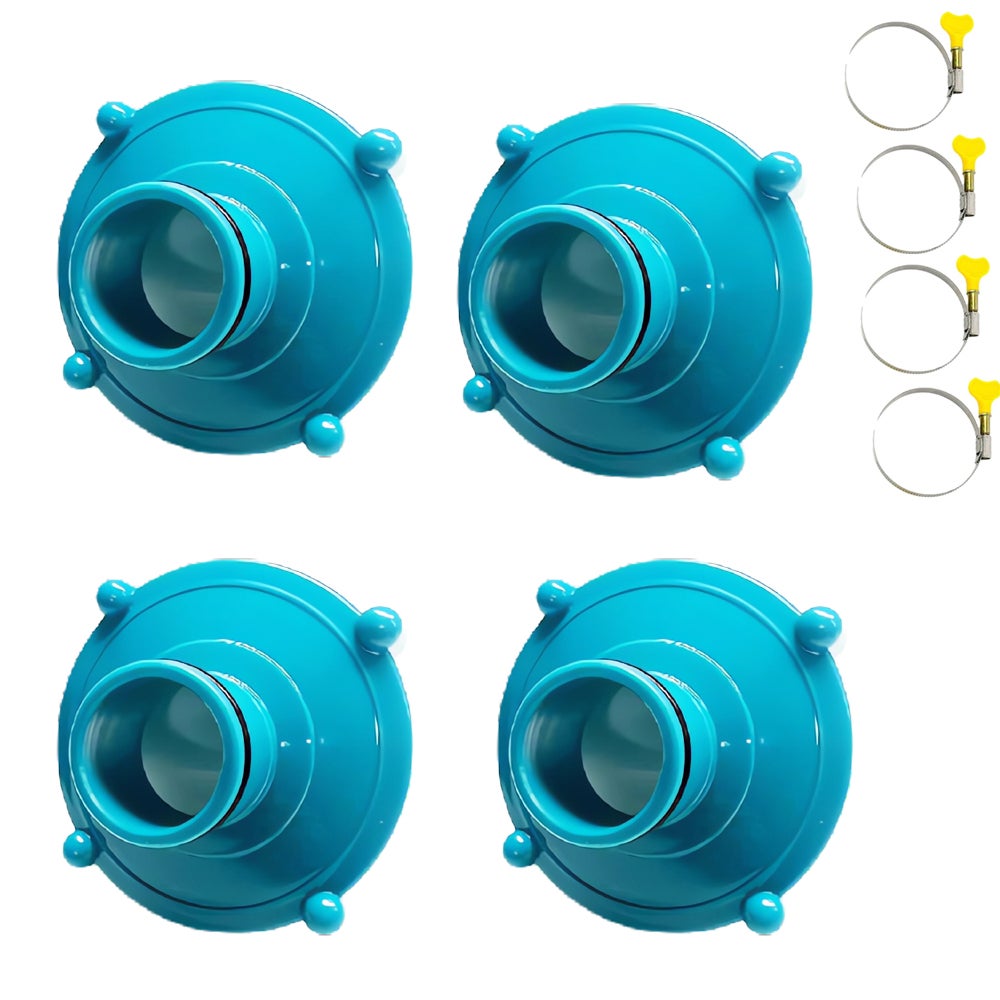 4 adaptery węży basenowych do systemów filtracji, kompatybilne z systemami filtracji basenowej Bestway (Ø 80 mm do Ø 32 mm)