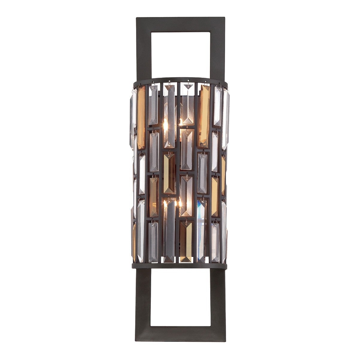 Applique Gemma, bronze et cristal, 20 cm
