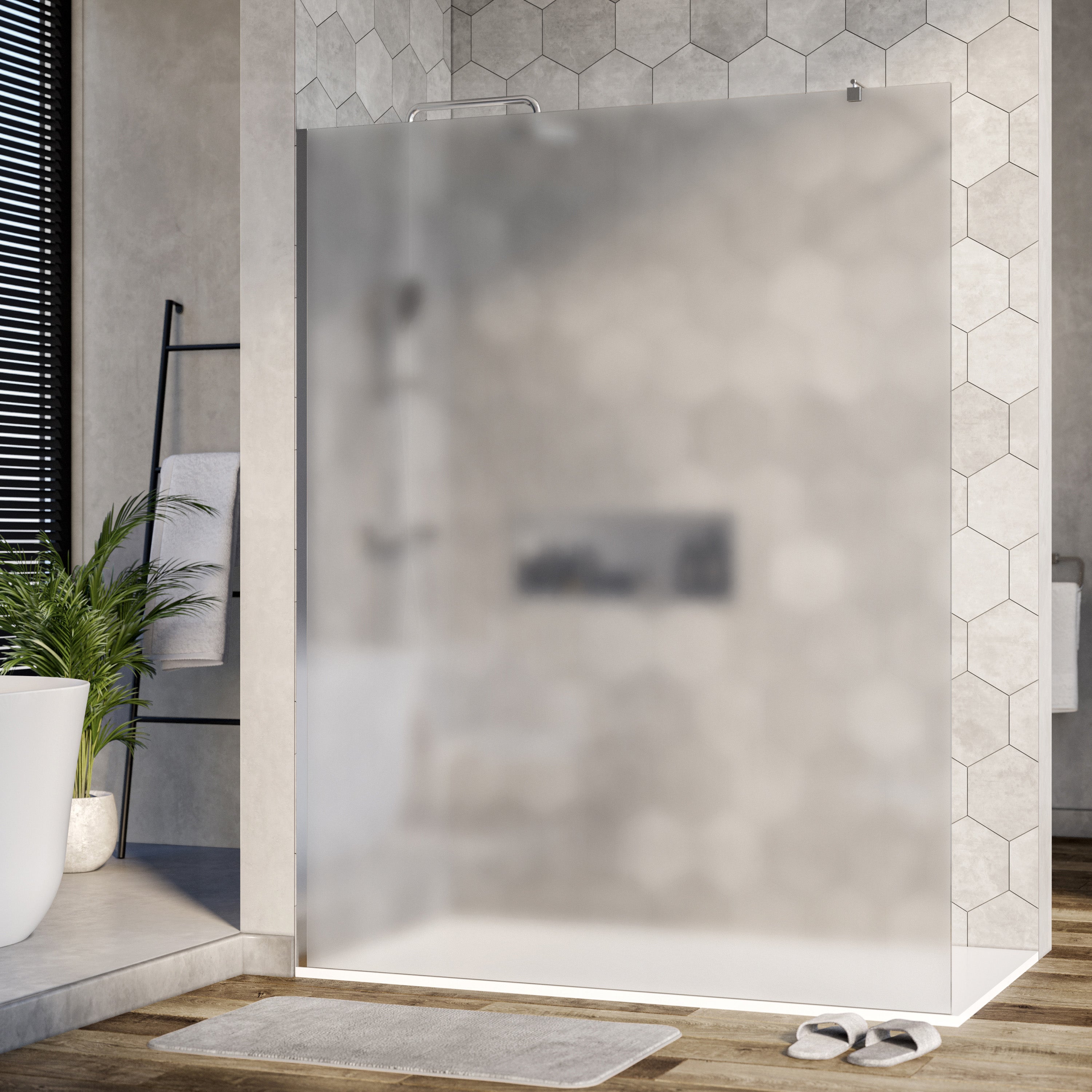 Bernstein Ścianka prysznicowa Walk-In EX101 szkło matowe 10 mm szer. 150 cm