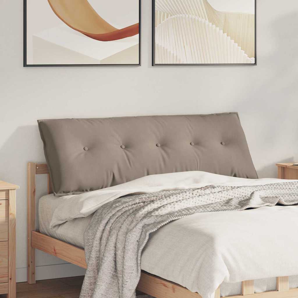 Poduszka na plecy Ciemnoszary 140 x 50 cm Tkanina mikrofibrowa vidaXL