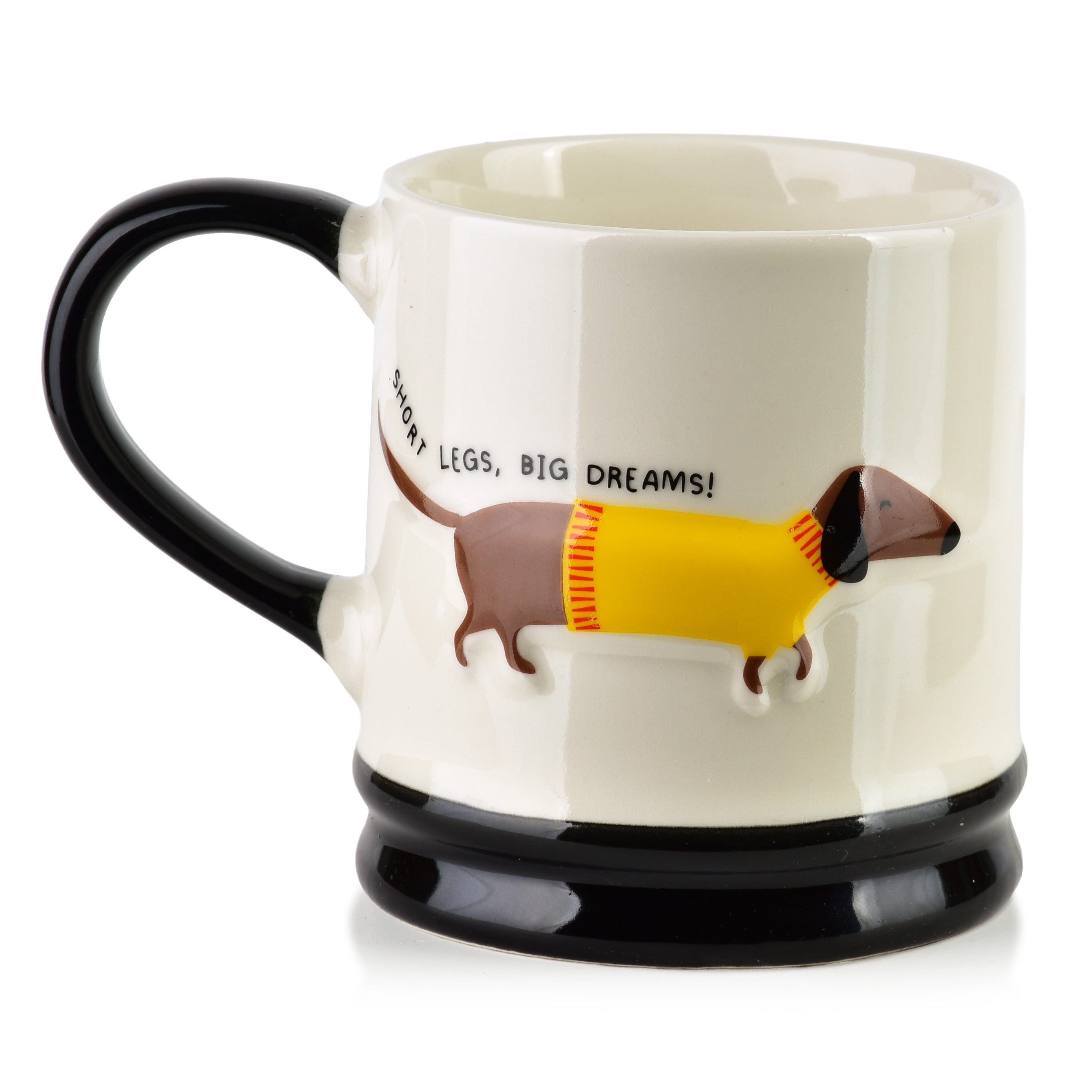 Kubek porcelana AFFEK DOXIE 8x12 biało-czarny 1szt