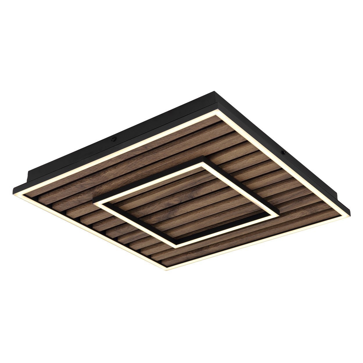 Półwpuszczana lampa sufitowa 45 cm z wbudowaną diodą LED, matowa czerń, dioda LED 3000K