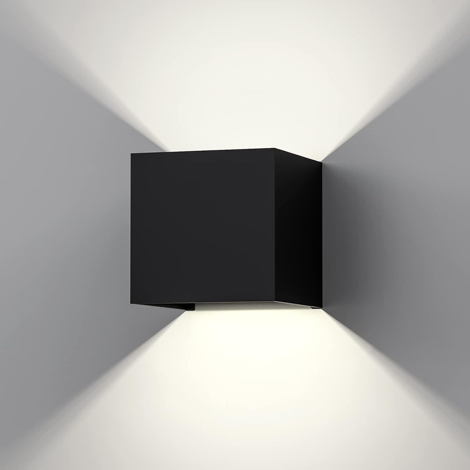 Nowoczesna lampa ścienna LED 12 W, 3000 K, regulowana kątem promienia, wodoodporna IP65, montaż aluminiowy, (zimna biała wiązka)