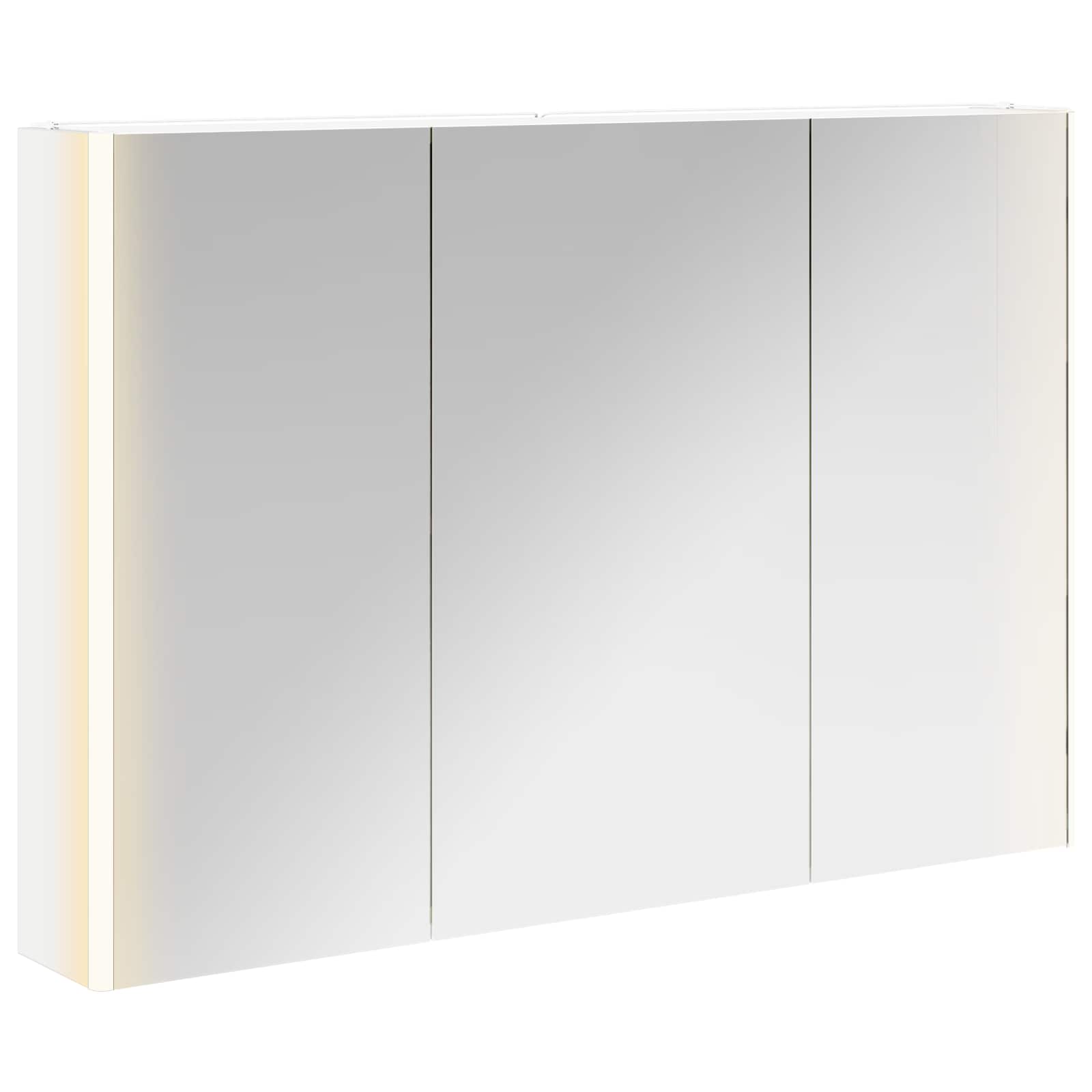 Szafka z lustrem do łazienki Biały 103,5 x 15,5 x 70 cm