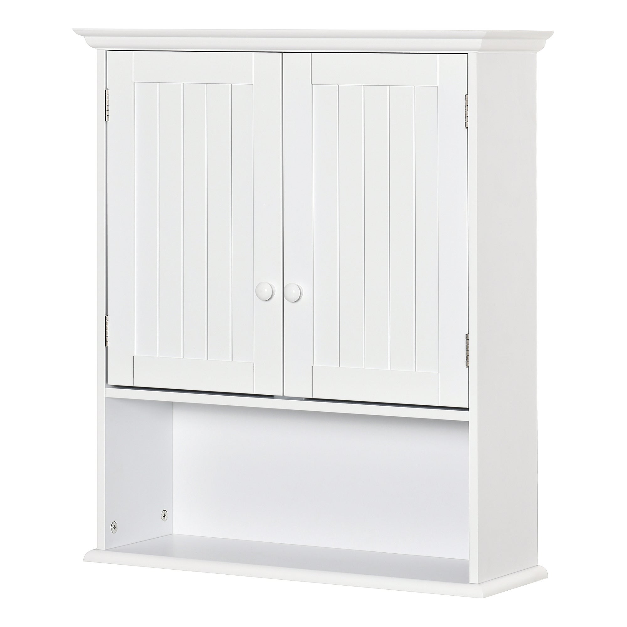 Szafka ścienna 2-drzwiowa, półka regulowana, szafka kuchenna 60x20x70,5 cm, kolor biały