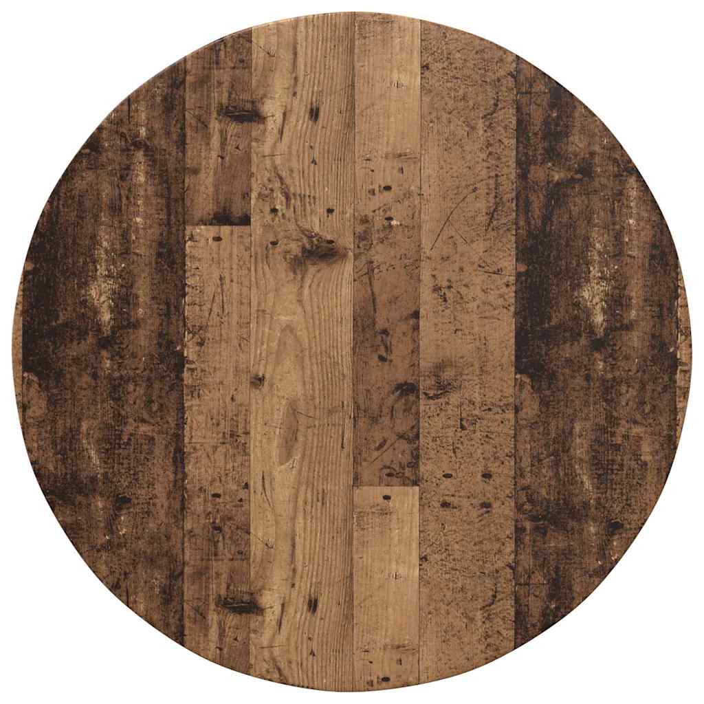 Blat do Stołu Okrągły Ø 80 cm 15 mm Drewno Inżynieryjne Stare Drewno